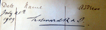 Signature of Edward VII taken from the visitors book [P12/28/10]